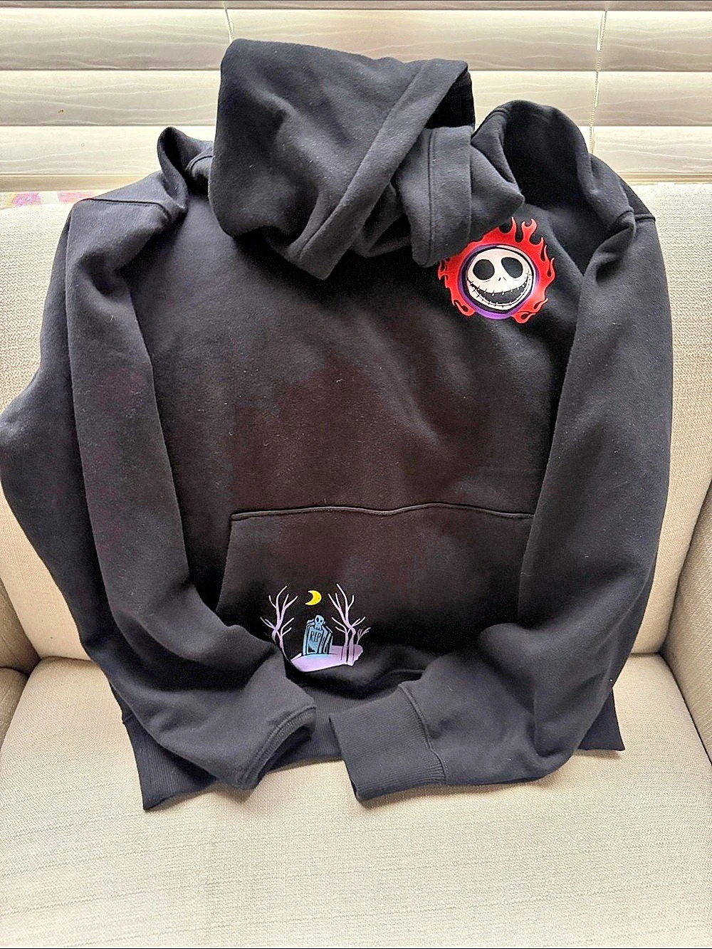 Old Navy Disney The Nightmare Before Christmas Jack Skellington Hoodie -NEW